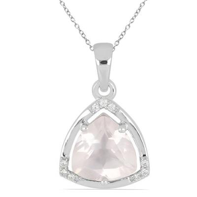 925 Silver Trillion Lemon Topaz Pendant | Rhodium Finish | Wholesale Jewelry for Resale & B2B Buyers